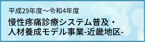 平成29年度〜令和4年度 慢性疼痛診療システム普及・人材養成モデル事業‐近畿地区‐